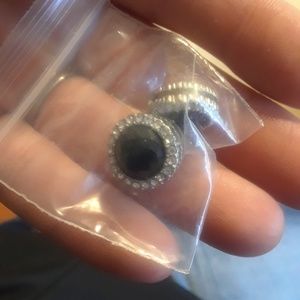 Black an diamond earrings